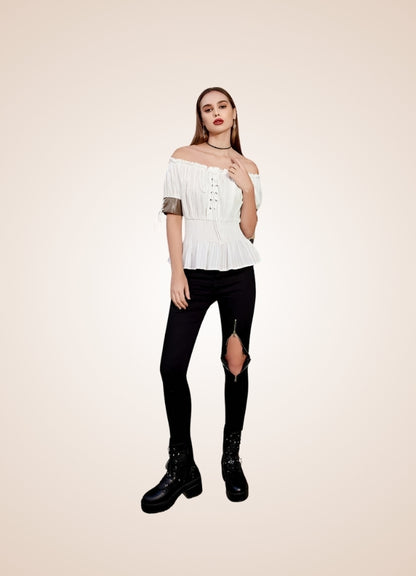 Steampunk Bare Shoulders Shirt UK