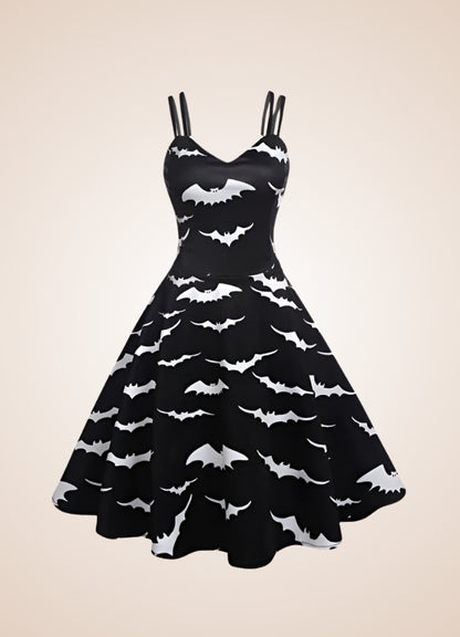 Steampunk Bat Print Dress UK