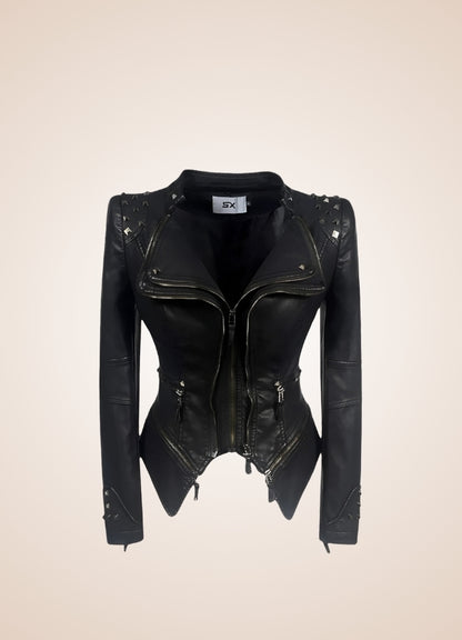 Steampunk Biker Leather Jacket UK