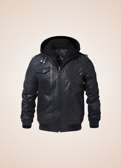 Steampunk Black Leather Jacket UK