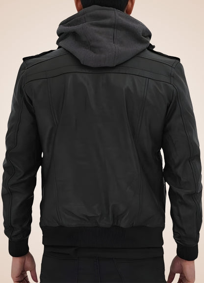 Steampunk Black Leather Jacket UK