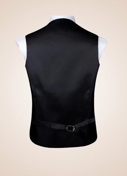 Steampunk Black Pattern Suit Vest UK