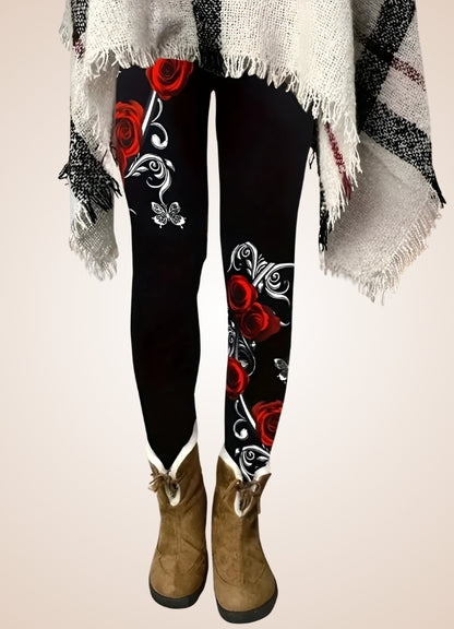 Steampunk Black Roses Legging UK