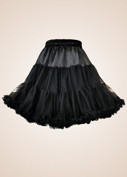 Steampunk Black Ruffled Skirt UK