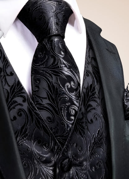 Steampunk Black Suit Vest UK