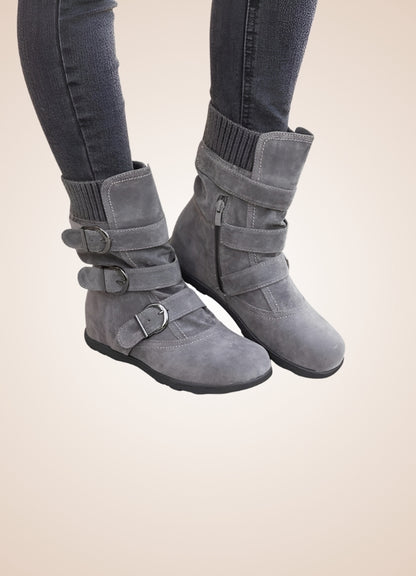 Steampunk Buckle Ankle Boots UK