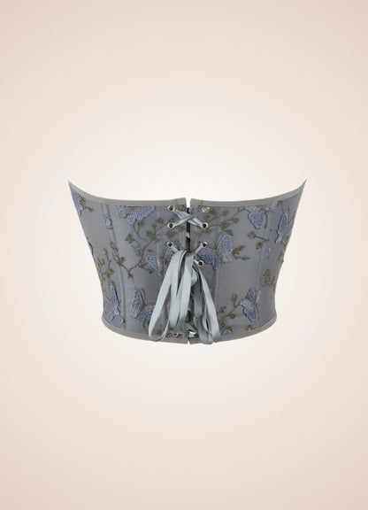 Steampunk Butterfly Embroidery Corset UK
