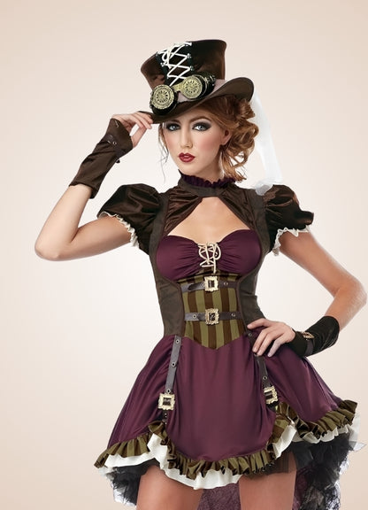 Steampunk Classic Brown Dress UK
