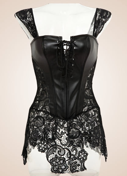 Steampunk Corset With Mesh Skirt UK