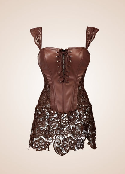 Steampunk Corset With Mesh Skirt UK