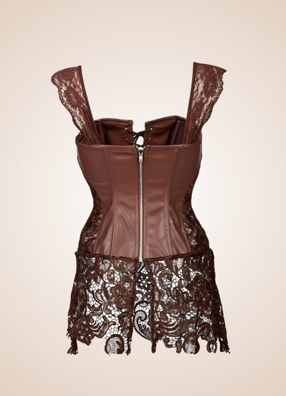 Steampunk Corset With Mesh Skirt UK