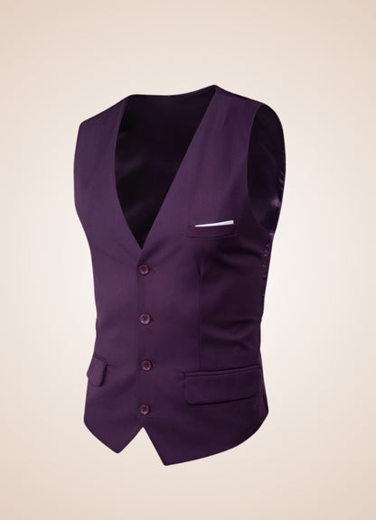 Steampunk Dark Purple Suit Vest UK