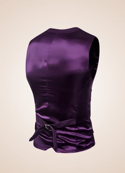 Steampunk Dark Purple Suit Vest UK