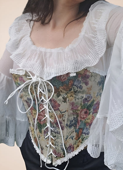 Steampunk Flower Pattern Bustier UK