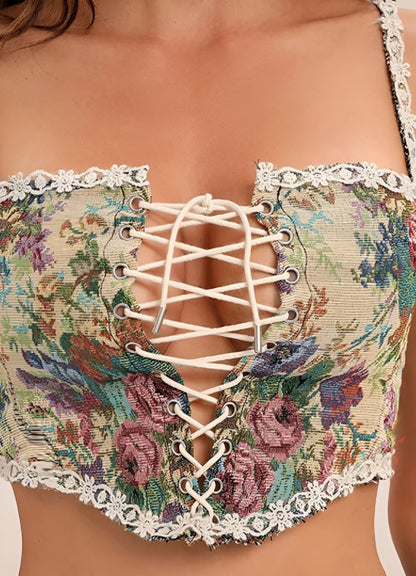 Steampunk Flower Pattern Bustier UK
