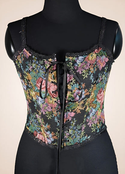 Steampunk Flower Pattern Bustier UK