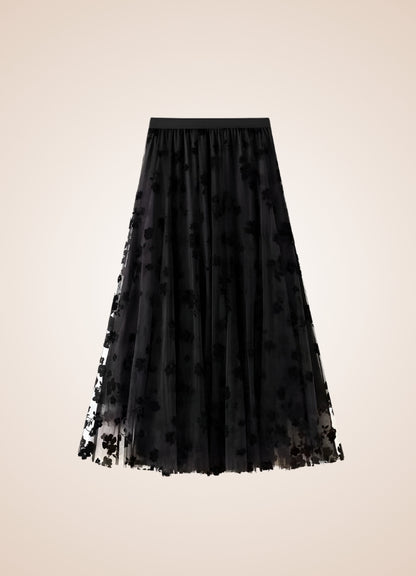 Steampunk Flower Pattern Tulle Skirt UK