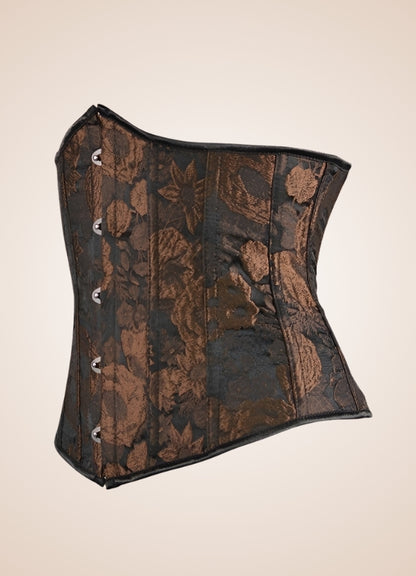 Steampunk Flower Pattern Underbust Corset UK