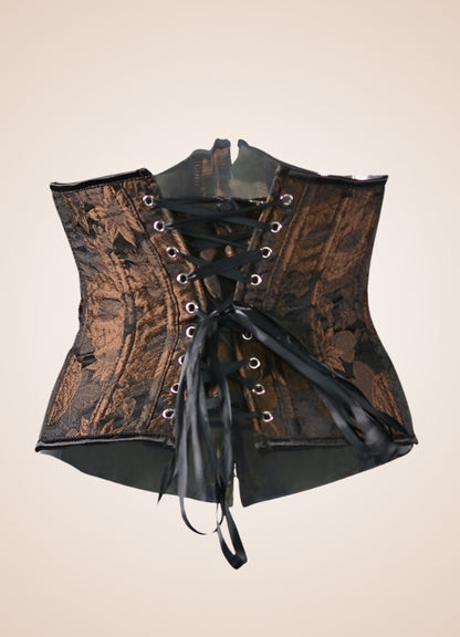 Steampunk Flower Pattern Underbust Corset UK