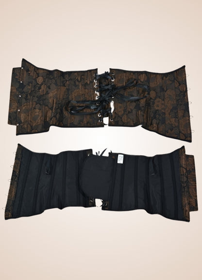 Steampunk Flower Pattern Underbust Corset UK