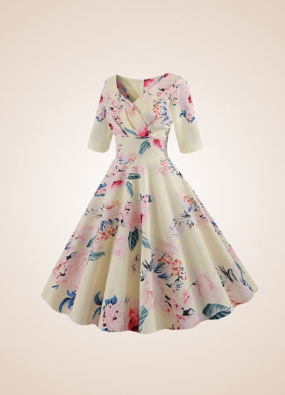 Steampunk Flower Print Dress UK