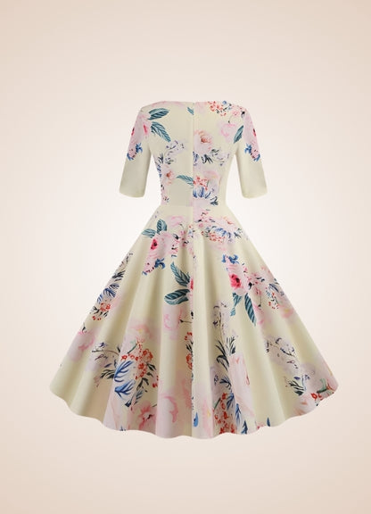 Steampunk Flower Print Dress UK