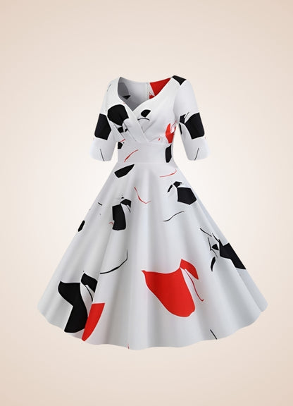 Steampunk Flower Print Dress UK