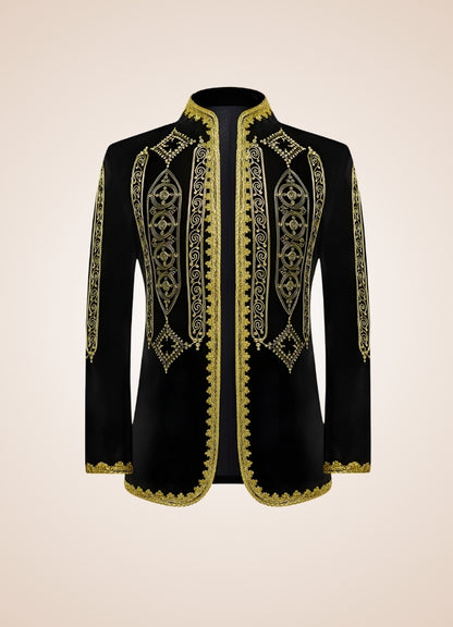 Steampunk Gold Embroidery Jacket UK