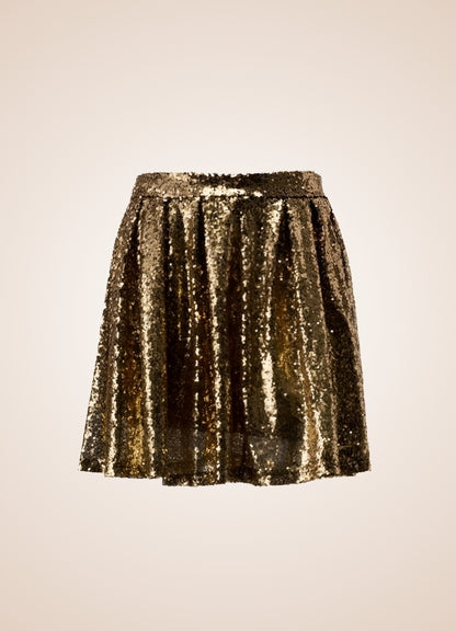 Steampunk Golden Mini Skirt UK