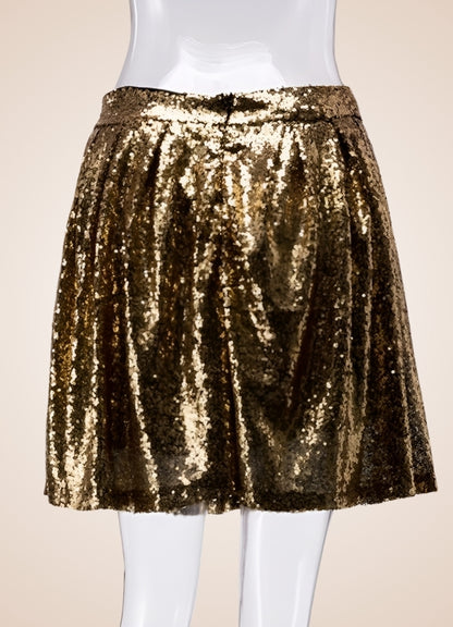 Steampunk Golden Mini Skirt UK