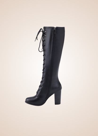 Steampunk Goth Black Chunky Boots UK