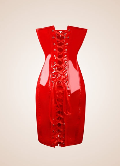 Steampunk Goth Leather Corset Dress UK