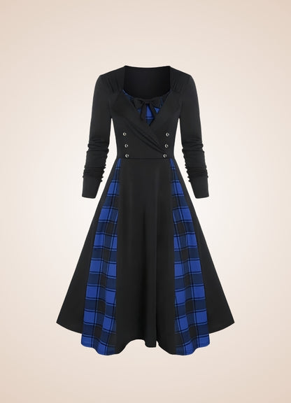 Steampunk Goth Long Sleeve Dress UK