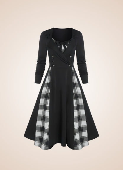 Steampunk Goth Long Sleeve Dress UK