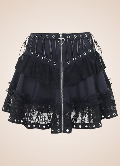 Steampunk Goth Mini Skirt UK