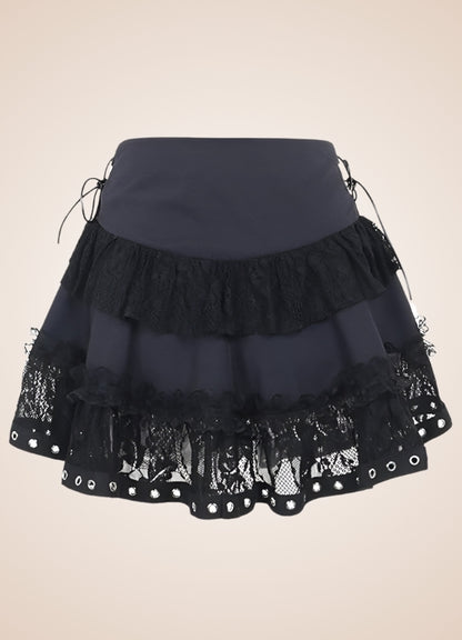 Steampunk Goth Mini Skirt UK