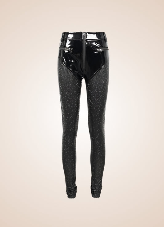 Steampunk Goth Shinny Pants UK