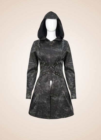 Steampunk Gothic Hooded Jacket UK