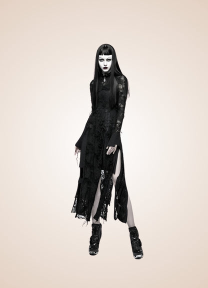 Steampunk Gothic Long Sleeve Dress UK