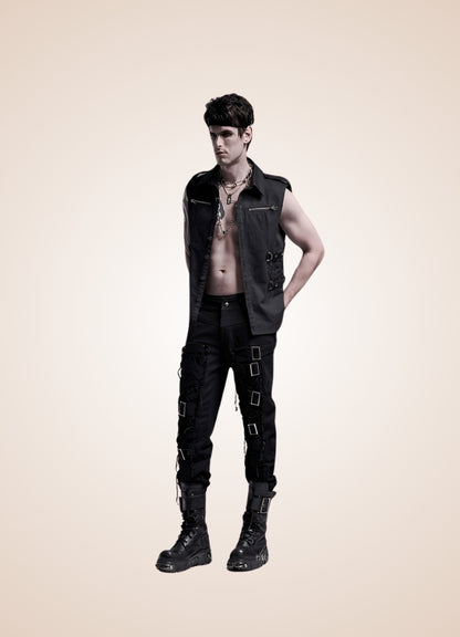 Steampunk Gothic Slim Fit Pants UK