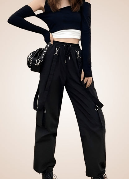 Steampunk Gothic Straps Pants UK