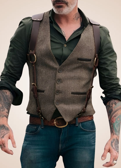Steampunk Herringbone Vest UK