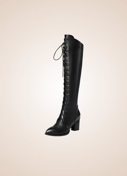 Steampunk High Knee Chunky Boots UK