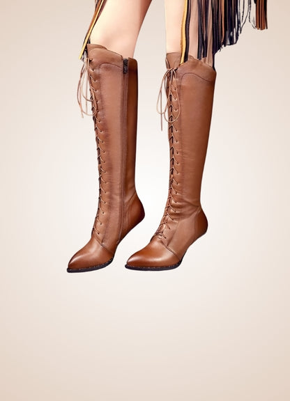 Steampunk High Knee Chunky Boots UK