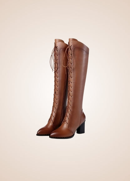 Steampunk High Knee Chunky Boots UK