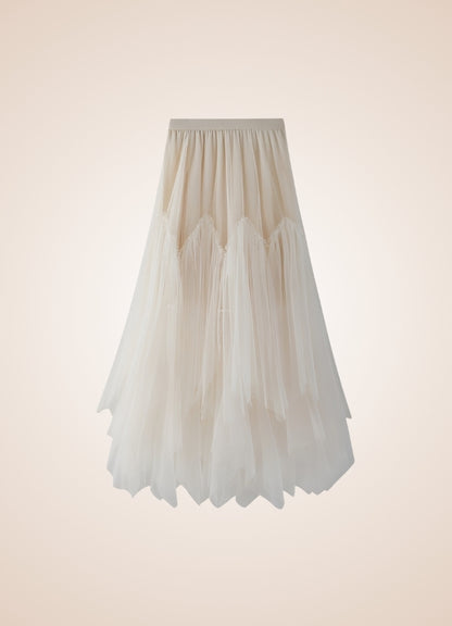 Steampunk Irregular Long Tulle Skirt UK