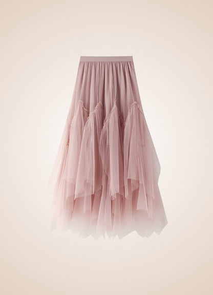 Steampunk Irregular Long Tulle Skirt UK