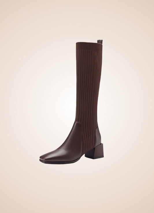 Steampunk Knee High Knit Boots UK