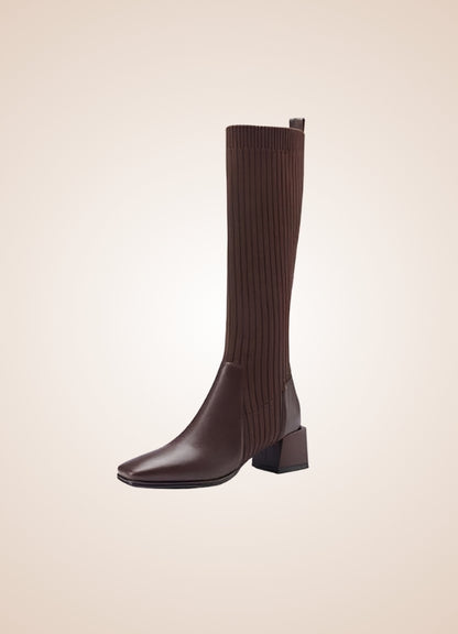 Steampunk Knee High Knit Boots UK