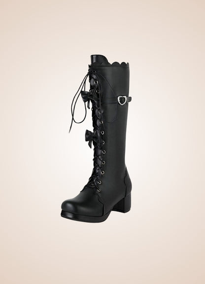 Steampunk Lace Up Lolita Boots UK